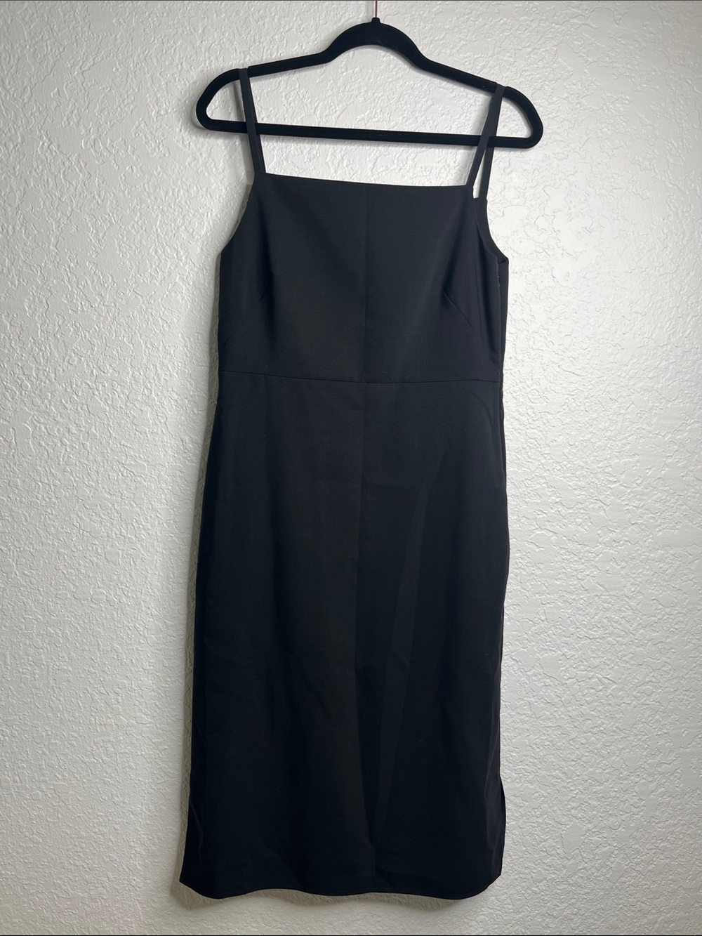 COS Square Neck Square Neck Wool Blend MIDI Dress Sz 6